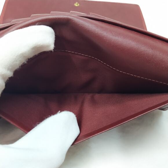 Coach Red Leather Credit Card ID Window Trifold Wallet - Vintage - Picture 13 of 14